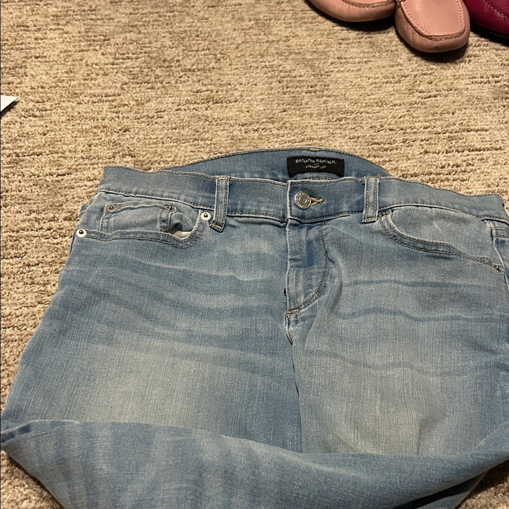 Banana republic straight leg Women's Faded Blue Skinny Jeans